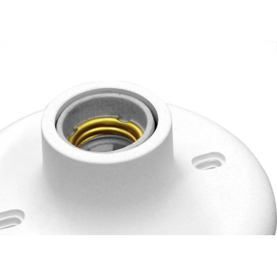 Plafonier Pvc Taschibra Branco Redondo Soquete Porcelana E27 -01 Plafonier Pvc Taschibra Branco Redondo Soquete Porcelana E27 -01