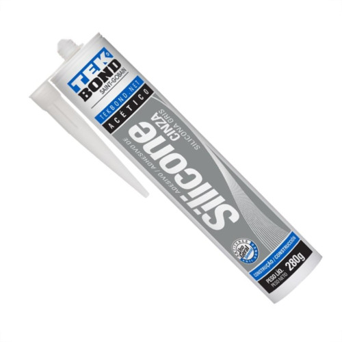 Cola Silicone Tekbond 280G Acetico Cinza Cola Silicone Tekbond 280G Acetico Cinza
