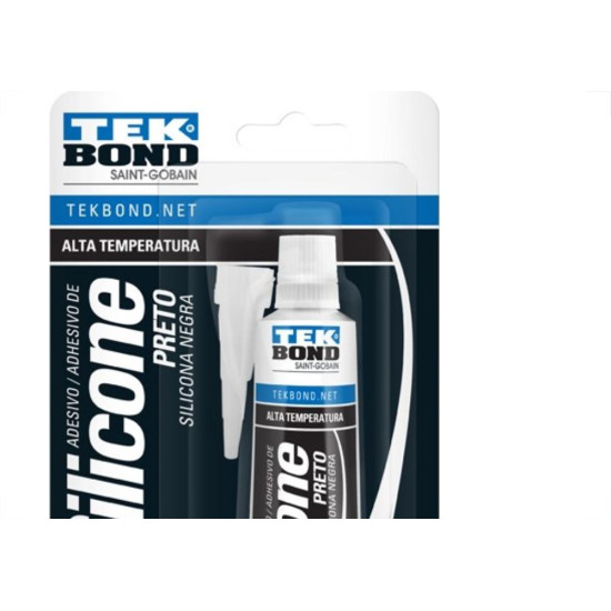 Cola Silicone Tekbond 50G Alta Temperatura Preta Cola Silicone Tekbond 50G Alta Temperatura Preta