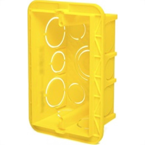 Caixinha Luz Plastica 4X2 Pial/Legrand Amarela 689034 - Kit C/32 Caixinha Luz Plastica 4X2 Pial/Legrand Amarela 689034 - Kit C/32