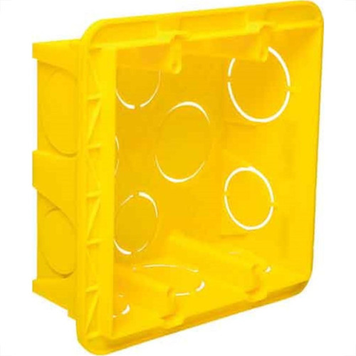 Caixinha Luz Plastica 4X4 Pial/Legrand Amarela 689035 - Kit C/16 Caixinha Luz Plastica 4X4 Pial/Legrand Amarela 689035 - Kit C/16