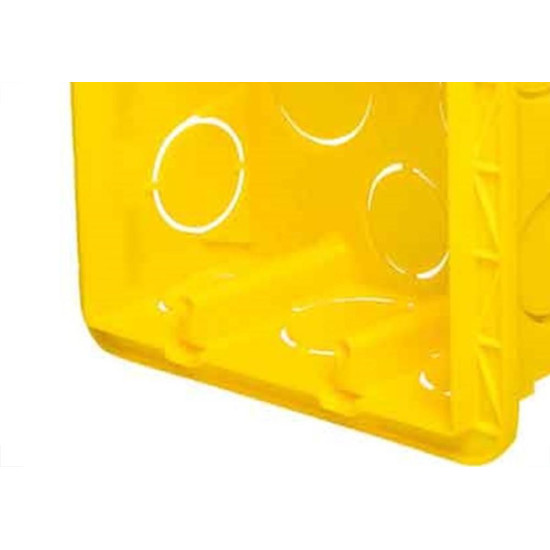 Caixinha Luz Plastica 4X4 Pial/Legrand Amarela 689035 - Kit C/16 Caixinha Luz Plastica 4X4 Pial/Legrand Amarela 689035 - Kit C/16