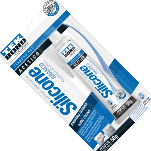 Cola Silicone Tekbond 50G Acetico Branca Com Blister Cola Silicone Tekbond 50G Acetico Branca Com Blister