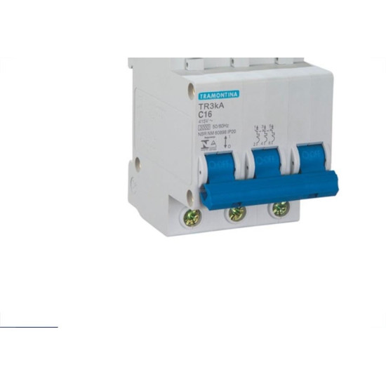 Disjuntor Tramontina Din Tripolar 10A C 