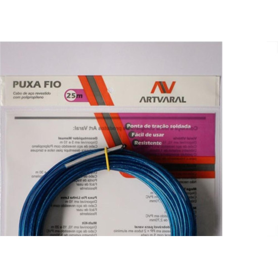 Passa Fio Nylon Artvaral Com Cabo Aco 25M 2.02.004 Passa Fio Nylon Artvaral Com Cabo Aco 25M 2.02.004