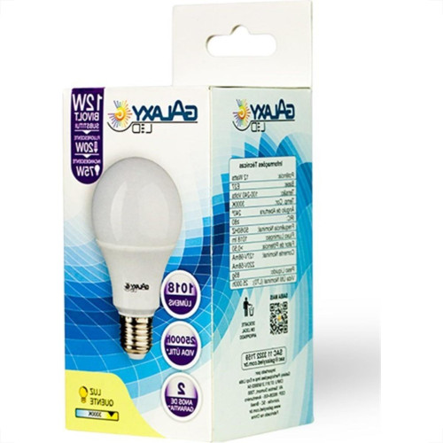 Lampada Led Bulbo Galaxy A60 12W 3000K 1009R Lampada Led Bulbo Galaxy A60 12W 3000K 1009R