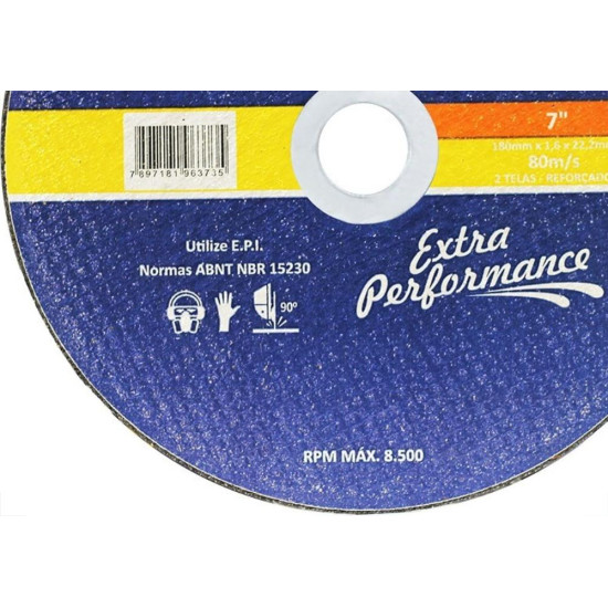 Disco De Corte Para Inox Hammer 7''X1.6Mm Gydi1100