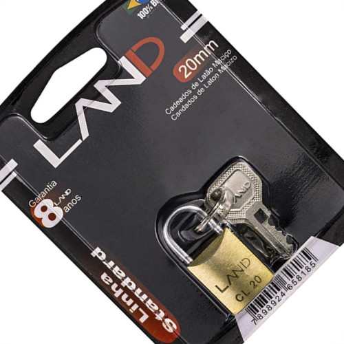 Cadeado Land 20Mm Blister 2540 Cadeado Land 20Mm Blister 2540