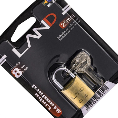 Cadeado Land 25Mm Blister 2541 Cadeado Land 25Mm Blister 2541