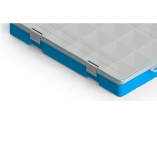 Caixa Organizadora Valeplast Cristal Grande Azul 22X37 65.014 Caixa Organizadora Valeplast Cristal Grande Azul 22X37 65.014