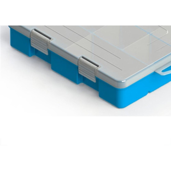 Caixa Organizadora Valeplast Cristal Media Azul 17X24 65017 Caixa Organizadora Valeplast Cristal Media Azul 17X24 65017