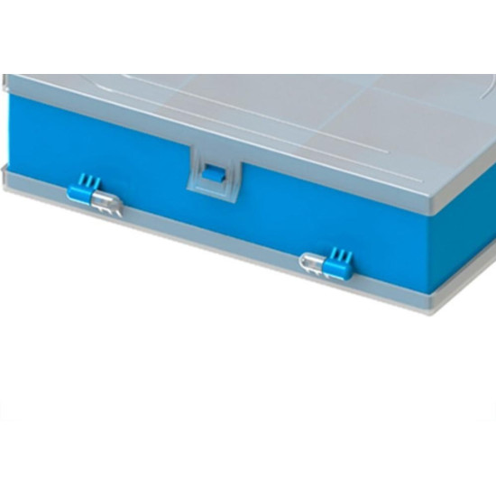 Caixa Organizadora Valeplast Cristal Pequena Azul 10X16 65.020