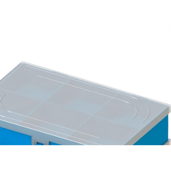 Caixa Organizadora Valeplast Cristal Pequena Azul 10X16 65.020