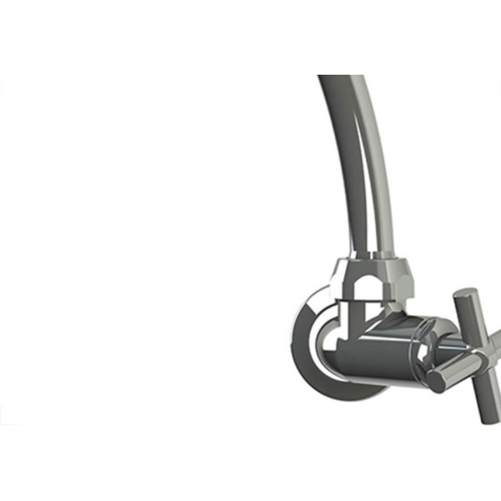 Torneira Abs Bica Movel Parede Valeplast Cromada Siena 47.027