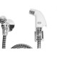 Ducha Higienica Higiban Cromada 1M Com Registro Com Gatilho Branco 303984 Ducha Higienica Higiban Cromada 1M Com Registro Com Gatilho Branco 303984
