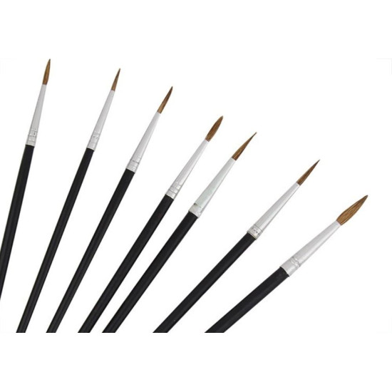 Pincel Artistico Redondo Western Com 7Pecas P-17 Pincel Artistico Redondo Western Com 7Pecas P-17