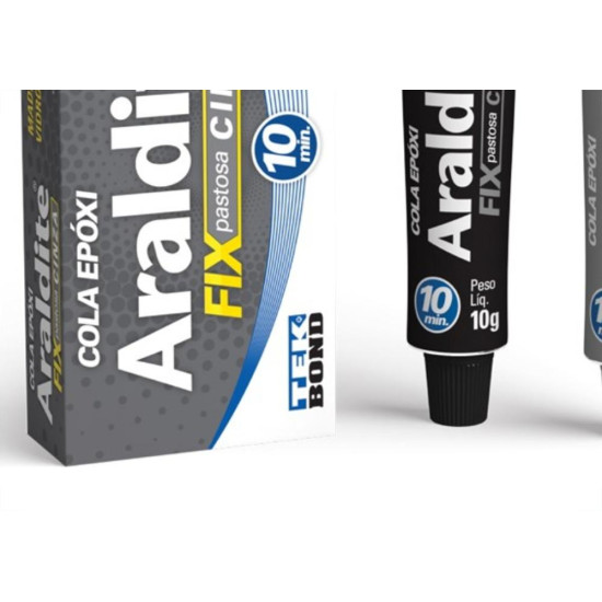 Araldite Tekbond Pasta Cinza 10 Minutos 20 Gramas 