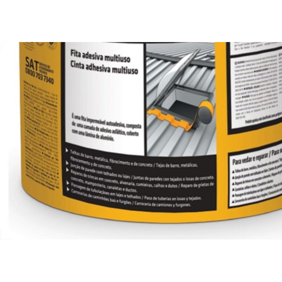 Fita Veda Tudo Sika Multiseal 15Cm X 10M 501547 Fita Veda Tudo Sika Multiseal 15Cm X 10M 501547