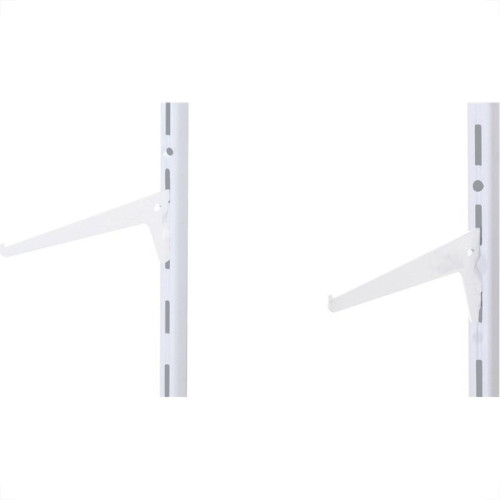Suporte Prateleira Multivisao Aco Simples Branco 20Cm Trilho Ss-20 Suporte Prateleira Multivisao Aco Simples Branco 20Cm Trilho Ss-20