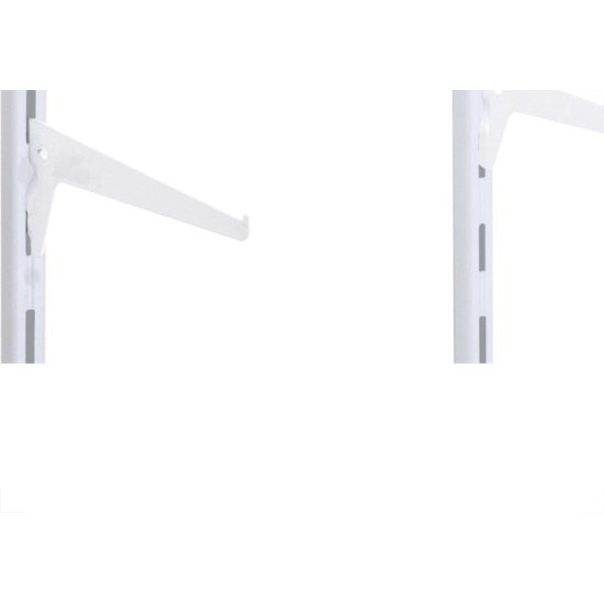 Suporte Prateleira Multivisao Aco Simples Branco 20Cm Trilho Ss-20 Suporte Prateleira Multivisao Aco Simples Branco 20Cm Trilho Ss-20