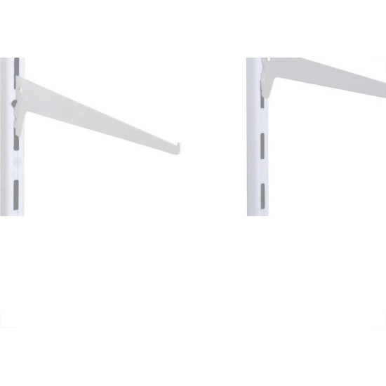 Suporte Prateleira Multivisao Aco Simples Branco 30Cm Trilho Ss-30 Suporte Prateleira Multivisao Aco Simples Branco 30Cm Trilho Ss-30