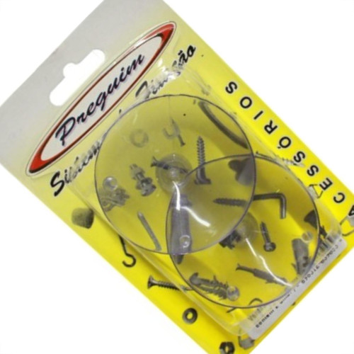 Cartela Ventosa Silicone Preguim 55Mm Com 02 Pecas - Kit C/10 Cartela Ventosa Silicone Preguim 55Mm Com 02 Pecas - Kit C/10