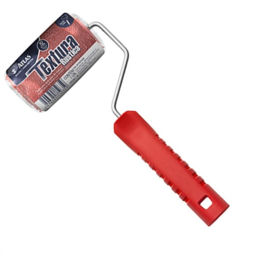 Rolo Textura Rustica Atlas 10Cm Com Cabo At155/10Sr