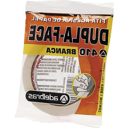 Fita Dupla Face Adelbras De Papel Branca 12 X 30M Flowpack