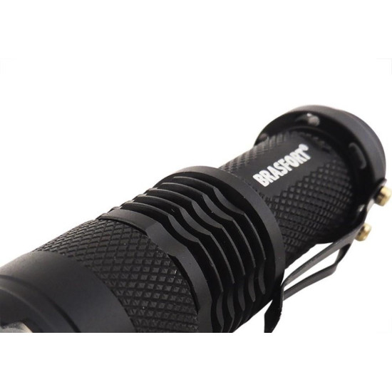 Lanterna Led Brasfort Aluminio Com Zoom P/1Aa 7866 Lanterna Led Brasfort Aluminio Com Zoom P/1Aa 7866