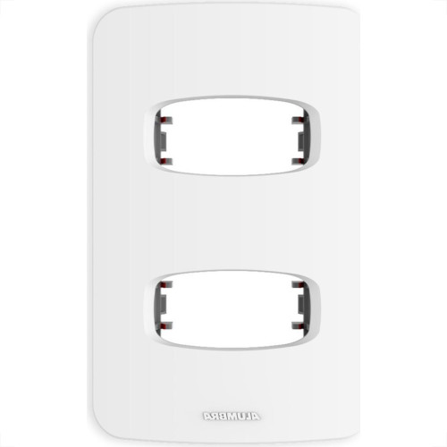 Placa Alumbra Gracia 4X2 Branca (2 Modulos Distanciados) 85301