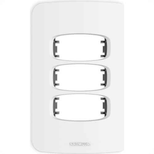 Placa Alumbra Gracia 4X2 Branca (3 Modulos) 85302