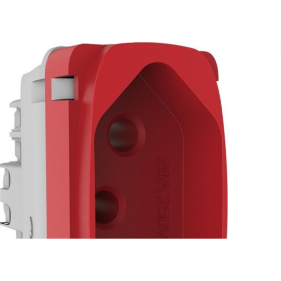 Modulo Tomada Alumbra Gracia 2Polo+Terra 20A Vermelho 85315