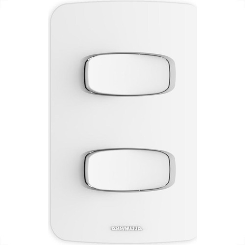 Conjunto Alumbra Gracia 4X2 Branco Com Placa 2 Simples 85324 Conjunto Alumbra Gracia 4X2 Branco Com Placa 2 Simples 85324