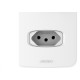 Conjunto Alumbra Gracia 4X2 Branco Com Placa 1 Simples + 1Tomada 85329