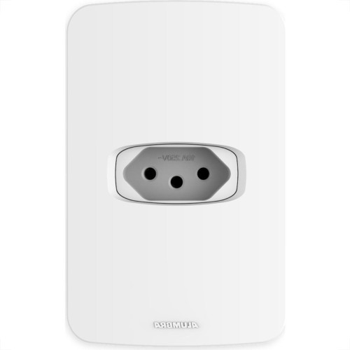 Conjunto Alumbra Gracia 4X2 Branco Com Placa 1 Tomada 10A 85333 Conjunto Alumbra Gracia 4X2 Branco Com Placa 1 Tomada 10A 85333