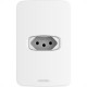 Conjunto Alumbra Gracia 4X2 Branco Com Placa 1 Tomada 10A 85333 Conjunto Alumbra Gracia 4X2 Branco Com Placa 1 Tomada 10A 85333