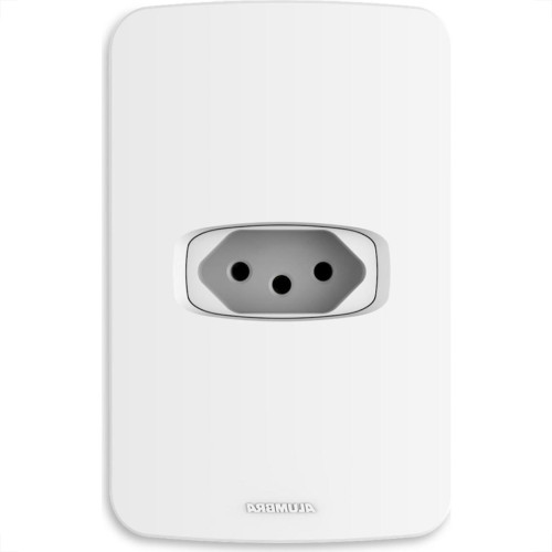 Conjunto Alumbra Gracia 4X2 Branco Com Placa 1 Tomada 20A 85334 Conjunto Alumbra Gracia 4X2 Branco Com Placa 1 Tomada 20A 85334