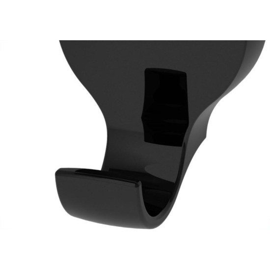 Acessorio Wc Herc Lavello Cabide Simples Preto/Cromado 4052