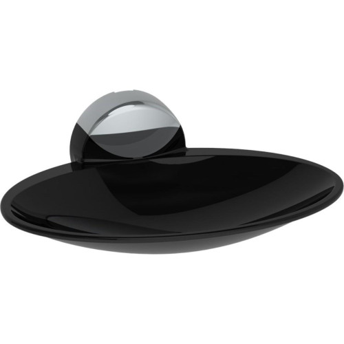 Acessorio Wc Herc Lavello Saboneteira Preta/Cromada 4062