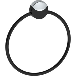 Acessorio Wc Herc Lavello Toalha Redondo Preto/Cromado 4072