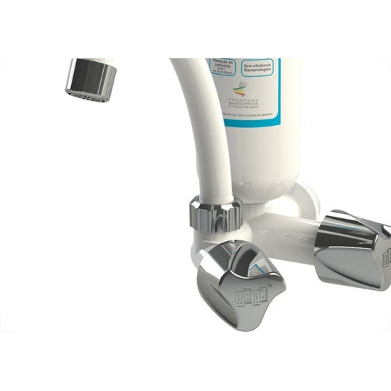 Torneira Abs Bica Movel Com Filtro Abs Herc Branco/Cromado 2906 Torneira Abs Bica Movel Com Filtro Abs Herc Branco/Cromado 2906