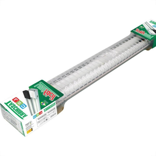 Luminaria Led Aletada Taschibra Tubular 2 X 20,5W Bivolt Branco 130Cm -01 Luminaria Led Aletada Taschibra Tubular 2 X 20,5W Bivolt Branco 130Cm -01