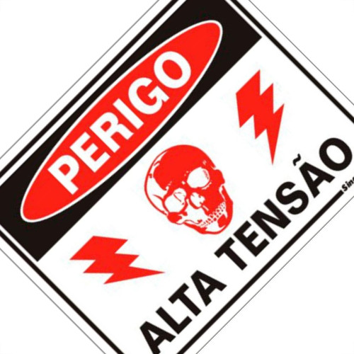 Placa Sinalizacao Poliestireno 15X20 ''Perigo Alta Tensao'' 220Be Placa Sinalizacao Poliestireno 15X20 ''Perigo Alta Tensao'' 220Be