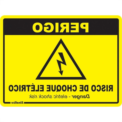 Placa Sinalizacao Poliestireno 15X20 ''Perigo Risco De Choque Eletrico'' 220By Placa Sinalizacao Poliestireno 15X20 ''Perigo Risco De Choque Eletrico'' 220By