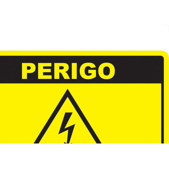 Placa Sinalizacao Poliestireno 15X20 ''Perigo Risco De Choque Eletrico'' 220By Placa Sinalizacao Poliestireno 15X20 ''Perigo Risco De Choque Eletrico'' 220By
