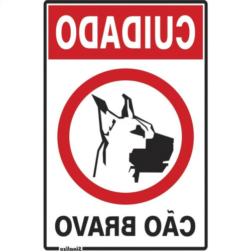 Placa Sinalizacao Poliestireno 20X30 ''Cuidado Cao Bravo'' 250Ah Placa Sinalizacao Poliestireno 20X30 ''Cuidado Cao Bravo'' 250Ah