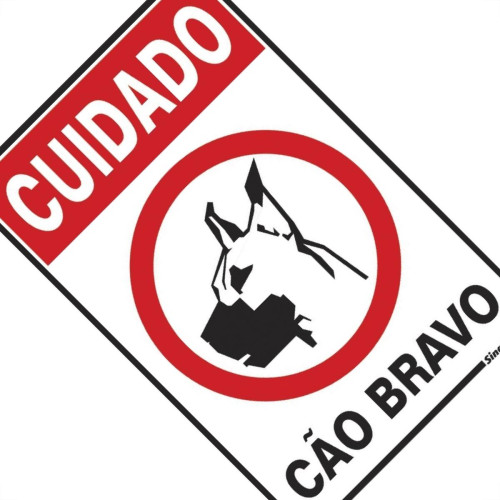 Placa Sinalizacao Poliestireno 20X30 ''Cuidado Cao Bravo'' 250Ah Placa Sinalizacao Poliestireno 20X30 ''Cuidado Cao Bravo'' 250Ah