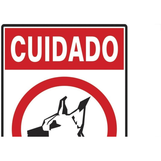 Placa Sinalizacao Poliestireno 20X30 ''Cuidado Cao Bravo'' 250Ah Placa Sinalizacao Poliestireno 20X30 ''Cuidado Cao Bravo'' 250Ah