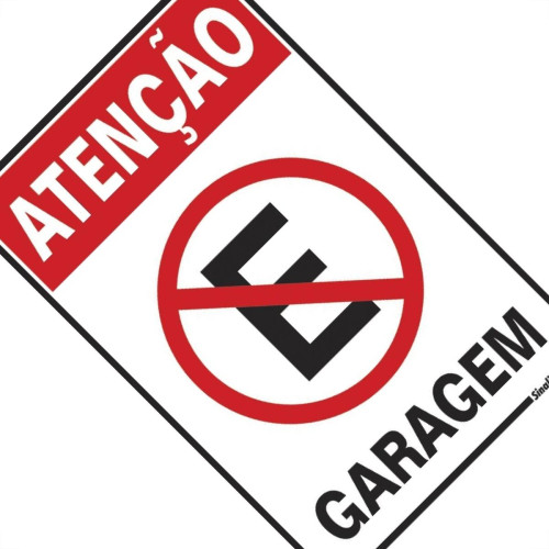 Placa Sinalizacao Poliestireno 20X30 ''Atencao Garagem'' 250Az Placa Sinalizacao Poliestireno 20X30 ''Atencao Garagem'' 250Az