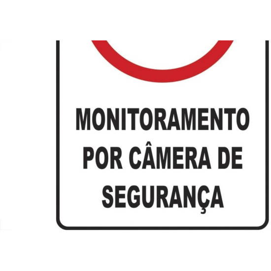 Placa Sinalizacao Poliestireno 20X30 ''Monitoramento Por Camera De Seguranca'' 250Bn Placa Sinalizacao Poliestireno 20X30 ''Monitoramento Por Camera De Seguranca'' 250Bn